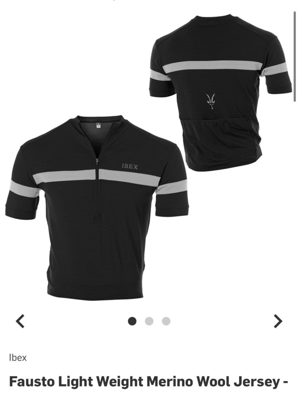 Ibex 
Fausto Light Weight Merino Wool Jersey - Men's Size Large